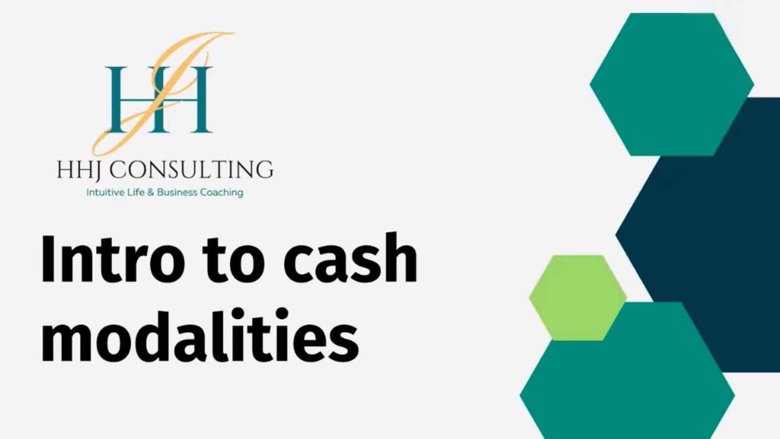 Intro to Cash Modalities